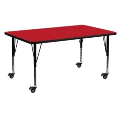 Flash Furniture Mobile 24''W X 60''L Rectangular HP Laminate Activity Table - Height Adjustable Short Legs 5 Flash Furniture Mobile 24''W X 60''L Rectangular HP Laminate Activity Table - Height Adjustable Short Legs -Furniture GUEST 00829f92 1528 412e b5f3 27e1800d476e