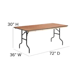 Flash Furniture 6-Foot Rectangular Wood Folding Banquet Table With Clear Coated Finished Top 10 Flash Furniture 6-Foot Rectangular Wood Folding Banquet Table With Clear Coated Finished Top -Furniture GUEST 00964d86 b288 4d3d 8fb7 b170c95caa9b