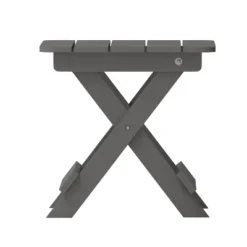 Flash Furniture Halifax Outdoor Folding Side Table, Portable All-Weather HDPE Adirondack Side Table -Furniture GUEST 013d59be 1b54 4c4e b493 a4bbfcf7d994
