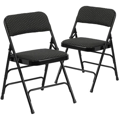 Flash Furniture 2 Pack HERCULES Series Curved Triple Braced & Double Hinged Fabric Upholstered Metal Folding Chair 12 Flash Furniture 2 Pack HERCULES Series Curved Triple Braced & Double Hinged Fabric Upholstered Metal Folding Chair - Image 12