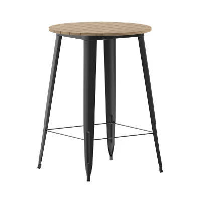 Flash Furniture Declan Commercial Indoor/Outdoor Bar Top Table, 30" Round All Weather Poly Resin Top With Steel Base 11 Flash Furniture Declan Commercial Indoor/Outdoor Bar Top Table, 30" Round All Weather Poly Resin Top With Steel Base - Image 11