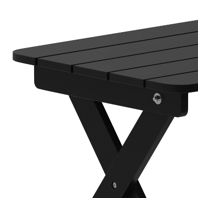 Flash Furniture Monterey Commercial Grade 3-Piece Indoor/Outdoor Adirondack Set With 2 Adjustable HDPE Loungers With Cup Holders And Folding Side Table 12 Flash Furniture Monterey Commercial Grade 3-Piece Indoor/Outdoor Adirondack Set With 2 Adjustable HDPE Loungers With Cup Holders And Folding Side Table - Image 12