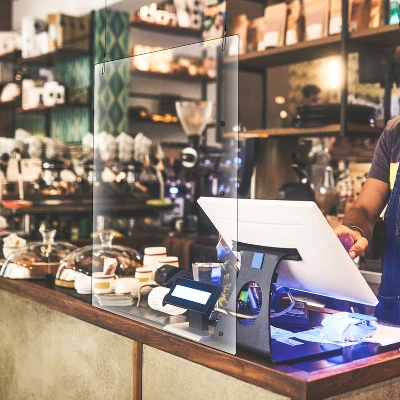 Flash Furniture Suspended Register Shield / Sneeze Guard - Mounting Or Hanging Hardware Included 2 Flash Furniture Suspended Register Shield / Sneeze Guard - Mounting Or Hanging Hardware Included - Image 2