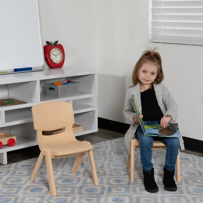 Flash Furniture 2 Pack Plastic Stackable School Chair With 10.5" Seat Height 6 Flash Furniture 2 Pack Plastic Stackable School Chair With 10.5" Seat Height - Image 6