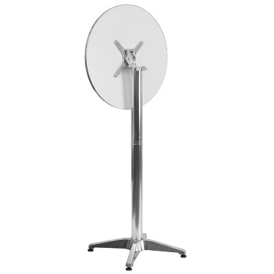 Flash Furniture Mellie 23.25" Round Aluminum Indoor-Outdoor Bar Height Table With Flip-Up Table 3 Flash Furniture Mellie 23.25" Round Aluminum Indoor-Outdoor Bar Height Table With Flip-Up Table - Image 3