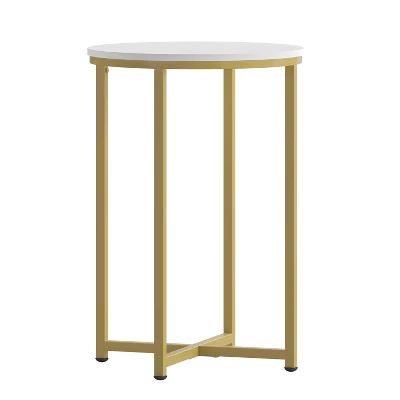 Flash Furniture Hampstead Collection End Table - Modern Laminate Accent Table With Crisscross Frame 5 Flash Furniture Hampstead Collection End Table - Modern Laminate Accent Table With Crisscross Frame - Image 5
