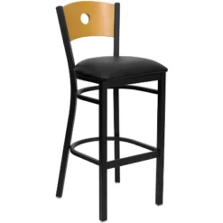 Flash Furniture Wood Circle Back Black Metal Restaurant Barstool -Furniture GUEST 046b34f8 3c1e 44ee aae2 22b8216adcb4