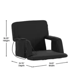 Flash Furniture Extra Wide Foldable Reclining Heated Stadium Chair With Backpack Straps - Black 29 Flash Furniture Extra Wide Foldable Reclining Heated Stadium Chair With Backpack Straps - Black -Furniture GUEST 053e37d7 3889 4071 b5d7 5383353baaa0