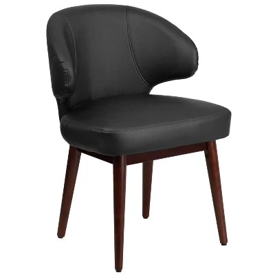 Flash Furniture Comfort Back Series Side Reception Chair With Walnut Legs 12 Flash Furniture Comfort Back Series Side Reception Chair With Walnut Legs - Image 12