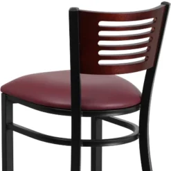 Flash Furniture Black Decorative Slat Back Metal Restaurant Barstool -Furniture GUEST 06d712a9 5e12 4011 83c9 93d5e512fc0b
