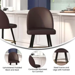 Flash Furniture Lyla Set Of 2 Commercial Modern Armless Counter Stools With Contoured Backrests, Steel Frames And Footrests-Set Of 2 17 Flash Furniture Lyla Set Of 2 Commercial Modern Armless Counter Stools With Contoured Backrests, Steel Frames And Footrests-Set Of 2 -Furniture GUEST 06f21a15 9196 4f43 9e45 d6bfac1c0bd6