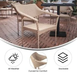 Flash Furniture Jace Commercial Grade Stacking Patio Chair, All Weather PE Rattan Wicker Patio Dining Chair -Furniture GUEST 073d6a2a d0b7 4417 b4af 66913284304d