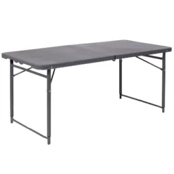 Flash Furniture 4-Foot Height Adjustable Bi-Fold Dark Gray Plastic Folding Table With Carrying Handle 20 Flash Furniture 4-Foot Height Adjustable Bi-Fold Dark Gray Plastic Folding Table With Carrying Handle -Furniture GUEST 0922bb0b f5d2 4c23 8d2d a84f7e7ec737