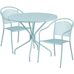 Flash Furniture Oia Commercial Grade 35.25" Round Indoor-Outdoor Steel Patio Table Set With 2 Round Back Chairs 9 Flash Furniture Oia Commercial Grade 35.25" Round Indoor-Outdoor Steel Patio Table Set With 2 Round Back Chairs -Furniture GUEST 09579f70 05da 436c ae78 c08cfb2ceee1