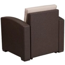 Flash Furniture Chocolate Brown Faux Rattan Chair With All-Weather Beige Cushion 14 Flash Furniture Chocolate Brown Faux Rattan Chair With All-Weather Beige Cushion -Furniture GUEST 099d2a0c f364 43a6 ab5f c0f518ce82cf