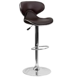 Flash Furniture Contemporary Cozy Mid-Back Vinyl Adjustable Height Barstool With Chrome Base 29 Flash Furniture Contemporary Cozy Mid-Back Vinyl Adjustable Height Barstool With Chrome Base -Furniture GUEST 09d5f676 2f9d 4591 b4eb 63c6e93bd47a
