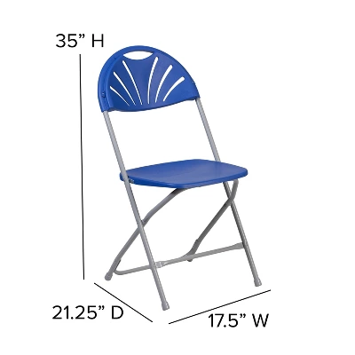 Flash Furniture 2 Pack HERCULES Series 650 Lb. Capacity Plastic Fan Back Folding Chair 4 Flash Furniture 2 Pack HERCULES Series 650 Lb. Capacity Plastic Fan Back Folding Chair - Image 4