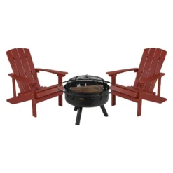 Flash Furniture 3 Piece Charlestown Poly Resin Wood Adirondack Chair Set With Fire Pit - Star And Moon Fire Pit With Mesh Cover 24 Flash Furniture 3 Piece Charlestown Poly Resin Wood Adirondack Chair Set With Fire Pit - Star And Moon Fire Pit With Mesh Cover -Furniture GUEST 0a259dac bf09 4b90 9458 d49bdb4d6ac2