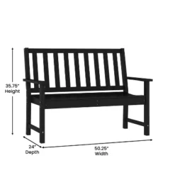 Flash Furniture Ellsworth Commercial Grade All Weather Indoor/Outdoor Recycled HDPE Bench With Contoured Seat 13 Flash Furniture Ellsworth Commercial Grade All Weather Indoor/Outdoor Recycled HDPE Bench With Contoured Seat -Furniture GUEST 0a2cc11a 7257 4f93 b8b7 6e3b518d0c85