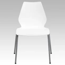 Flash Furniture HERCULES Series 770 Lb. Capacity White Stack Chair With Lumbar Support And Silver Frame 16 Flash Furniture HERCULES Series 770 Lb. Capacity White Stack Chair With Lumbar Support And Silver Frame -Furniture GUEST 0c234e8d b403 4835 9b6a 4c3d97918913