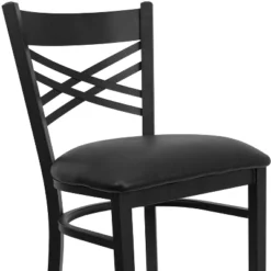 Flash Furniture Black ''X'' Back Metal Restaurant Barstool -Furniture GUEST 0c3275f5 81b4 4678 93a9 3f487db0b5ba