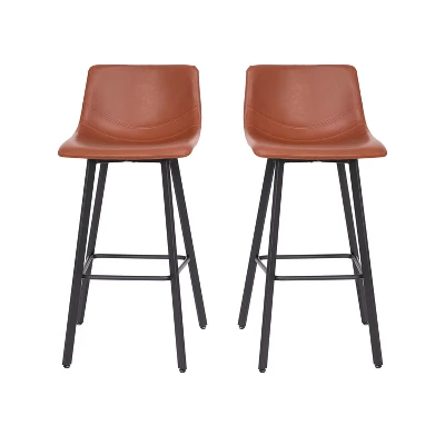 Flash Furniture Caleb Modern Armless 30 Inch Bar Height Commercial Grade Barstools With Footrests And Matte Iron Frames, Set Of 2 12 Flash Furniture Caleb Modern Armless 30 Inch Bar Height Commercial Grade Barstools With Footrests And Matte Iron Frames, Set Of 2 - Image 12