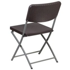 Flash Furniture 2 Pack HERCULES Series Brown Rattan Plastic Folding Chair With Gray Frame 10 Flash Furniture 2 Pack HERCULES Series Brown Rattan Plastic Folding Chair With Gray Frame -Furniture GUEST 0da54a26 b6e6 42f2 9a4e f925eac79010