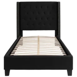 Flash Furniture Riverdale Twin Size Tufted Upholstered Platform Bed In Black Fabric -Furniture GUEST 0e48042a 3d88 49f6 8647 0270845b466a