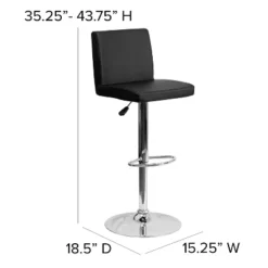 Flash Furniture Contemporary Vinyl Adjustable Height Barstool With Panel Back And Chrome Base 18 Flash Furniture Contemporary Vinyl Adjustable Height Barstool With Panel Back And Chrome Base -Furniture GUEST 0ec6dfca 5bea 4a1f 97c2 d9baf3d1effa