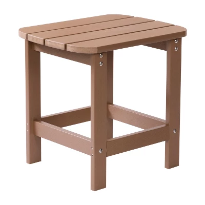 Flash Furniture Charlestown All-Weather Poly Resin Wood Commercial Grade Adirondack Side Table 15 Flash Furniture Charlestown All-Weather Poly Resin Wood Commercial Grade Adirondack Side Table - Image 15