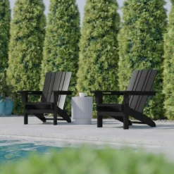 Flash Furniture Halifax Adirondack Chair With Cup Holder, Weather Resistant HDPE Adirondack Chair -Furniture GUEST 0ed52910 1dde 41d9 8cf9 443b2e9ffa00