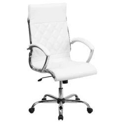 Flash Furniture High Back Designer Quilted LeatherSoft Executive Swivel Office Chair With Chrome Base And Arms -Furniture GUEST 0edfe08e 2135 405a 90cc 9d534d56bacb