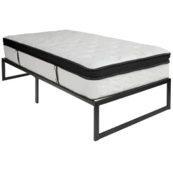 Flash Furniture 14 Inch Metal Platform Bed Frame With 12 Inch Memory Foam Pocket Spring Mattress In A Box (No Box Spring Required) -Furniture GUEST 10835382 1f93 44fe 9664 200221486660