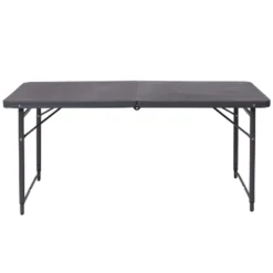 Flash Furniture 4-Foot Height Adjustable Bi-Fold Dark Gray Plastic Folding Table With Carrying Handle 18 Flash Furniture 4-Foot Height Adjustable Bi-Fold Dark Gray Plastic Folding Table With Carrying Handle -Furniture GUEST 10e14220 3526 41b8 9ee9 30cf35e7744b