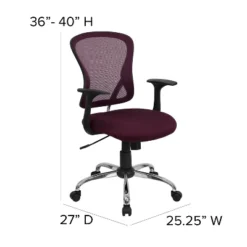 Flash Furniture Mid-Back Mesh Swivel Task Office Chair With Chrome Base And Arms 16 Flash Furniture Mid-Back Mesh Swivel Task Office Chair With Chrome Base And Arms -Furniture GUEST 10e48d38 7f9c 494f 9102 4e7a53a0e01c