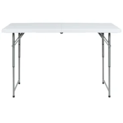 Flash Furniture 4-Foot Height Adjustable Bi-Fold Granite White Plastic Folding Table 16 Flash Furniture 4-Foot Height Adjustable Bi-Fold Granite White Plastic Folding Table -Furniture GUEST 11013217 43e3 4629 b70e 56c7981825d5