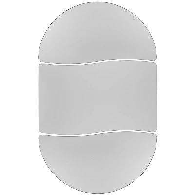 Flash Furniture 3 Piece 76" Oval Wave Flexible Grey Thermal Laminate Activity Table Set - Standard Height Adjustable Legs 11 Flash Furniture 3 Piece 76" Oval Wave Flexible Grey Thermal Laminate Activity Table Set - Standard Height Adjustable Legs - Image 11