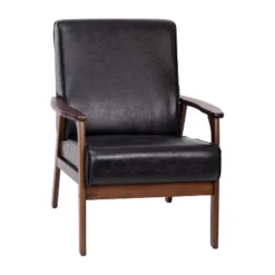 Flash Furniture Langston Commercial Grade Upholstered Mid Century Modern Arm Chair With Wooden Frame And Arms -Furniture GUEST 11c509b9 b5c0 4e8d 9487 deaf880261e1