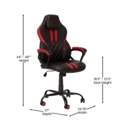 Flash Furniture Ergonomic Office Computer Chair - Adjustable Black And Red Designer Gaming Chair - 360° Swivel - Red Dual Wheel Casters 19 Flash Furniture Ergonomic Office Computer Chair - Adjustable Black And Red Designer Gaming Chair - 360° Swivel - Red Dual Wheel Casters -Furniture GUEST 12b8ef47 73a6 4aeb 8511 14ed5202aeb9