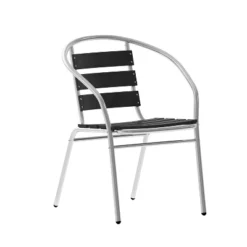 Flash Furniture Lila Aluminum Commercial Indoor-Outdoor Restaurant Stack Chair With Triple Slat Faux Teak Back 19 Flash Furniture Lila Aluminum Commercial Indoor-Outdoor Restaurant Stack Chair With Triple Slat Faux Teak Back -Furniture GUEST 133736ea 8807 48fb aec0 d37eab6cb863