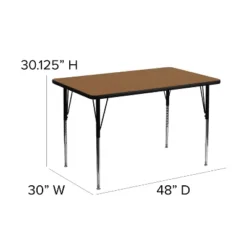 Flash Furniture 30''W X 48''L Rectangular Thermal Laminate Activity Table - Standard Height Adjustable Legs 13 Flash Furniture 30''W X 48''L Rectangular Thermal Laminate Activity Table - Standard Height Adjustable Legs -Furniture GUEST 1413f8b5 1cf6 438d 998f b33597991654