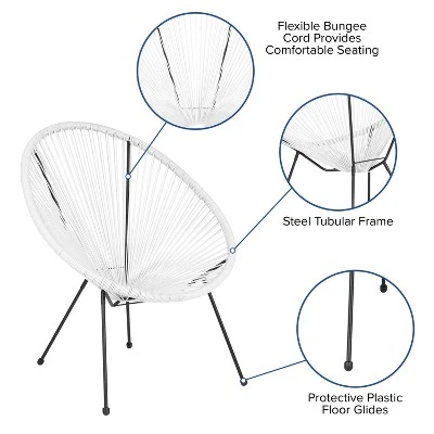 Flash Furniture Valencia Oval Comfort Series Take Ten Papasan Lounge Chair 2 Flash Furniture Valencia Oval Comfort Series Take Ten Papasan Lounge Chair - Image 2