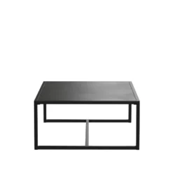 Flash Furniture Brock Outdoor Patio Coffee Table Commercial Grade Black Coffee Table For Deck, Porch, Or Poolside - Steel Square Leg Frame -Furniture GUEST 15bced6c 2d3e 46d5 83af b2bb2361f365
