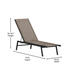 Flash Furniture Brazos Adjustable Chaise Lounge Chair, All-Weather Outdoor Five-Position Recliner -Furniture GUEST 164389a9 9f09 4b60 895e 22394550dcad