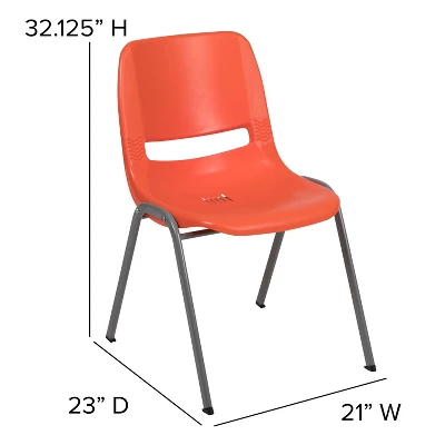 Flash Furniture HERCULES Series 880 Lb. Capacity Ergonomic Shell Stack Chair With Metal Frame 5 Flash Furniture HERCULES Series 880 Lb. Capacity Ergonomic Shell Stack Chair With Metal Frame - Image 5