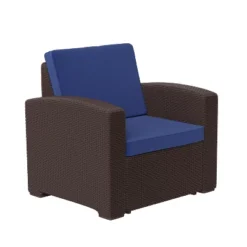 Flash Furniture Seneca Faux Rattan Chair With All-Weather Cushion 19 Flash Furniture Seneca Faux Rattan Chair With All-Weather Cushion -Furniture GUEST 16e943fc 948a 4afd ab13 a99ddb1a046b