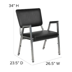 Flash Furniture HERCULES Series 1000 Lb. Rated Black Antimicrobial Vinyl Bariatric Medical Reception Arm Chair With 3/4 Panel Back 11 Flash Furniture HERCULES Series 1000 Lb. Rated Black Antimicrobial Vinyl Bariatric Medical Reception Arm Chair With 3/4 Panel Back -Furniture GUEST 17406ce0 8d02 4ae3 b58e 032d4734f8ee