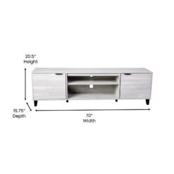 Flash Furniture Nelson 70" Mid Century Modern TV Stand For Up To 60" TV's With Adjustable Shelves And Dual Storage Compartments, Gray 17 Flash Furniture Nelson 70" Mid Century Modern TV Stand For Up To 60" TV's With Adjustable Shelves And Dual Storage Compartments, Gray -Furniture GUEST 17a04854 e4f3 4531 ba33 dd1d19dcd3b4