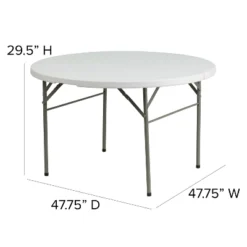 Flash Furniture 4-Foot Round Bi-Fold Granite White Plastic Banquet And Event Folding Table With Carrying Handle 8 Flash Furniture 4-Foot Round Bi-Fold Granite White Plastic Banquet And Event Folding Table With Carrying Handle -Furniture GUEST 188f440a 4a67 4071 8334 9b78c5c8eabb