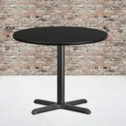 Flash Furniture 36'' Round Laminate Table Top With 30'' X 30'' Table Height Base